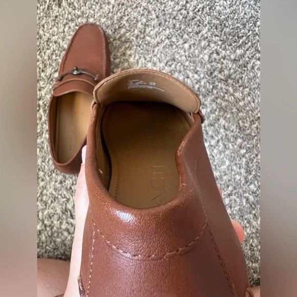 Coach Men’s Brown Dark Saddle Mott Driver Leather Loafers Shoes Size 7.5 - Picture 14 of 16